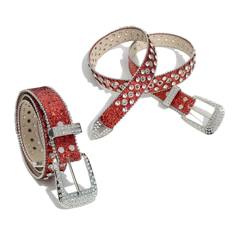 Aellinatey Adult Belt with Rhinestone Buckle Light Luxurious  display picture 3