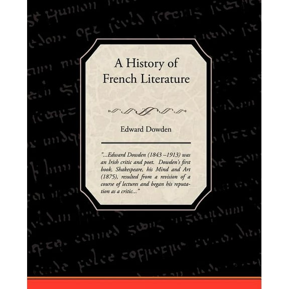 A History of French Literature (Paperback)