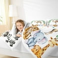 thumbnail image 4 of Feelyou Teens Western Camel Bedding Comforter Set, Cartoon Zoo Animal Twin Comforter Sets, Kawaii Giraffe Zebra Reversible Bedding Set, Ultra Soft Bedroom Decor, 2 Pieces, 4 of 8
