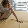 thumbnail image 4 of Amay 100% Organic Cotton Twin Fitted Sheet - 500 Thread Count (39"x75") - Ultra Soft, Cooling & Breathable Bed Sheet - Durable Long-Lasting Fabric - (Beige, 1 Piece), 4 of 7