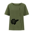 thumbnail image 4 of IROINNID Fashion Women Summer Loose Graphic Print Breathable Round-Neck T-Shirt Short Sleeve Casual Blouse Spring, 4 of 5