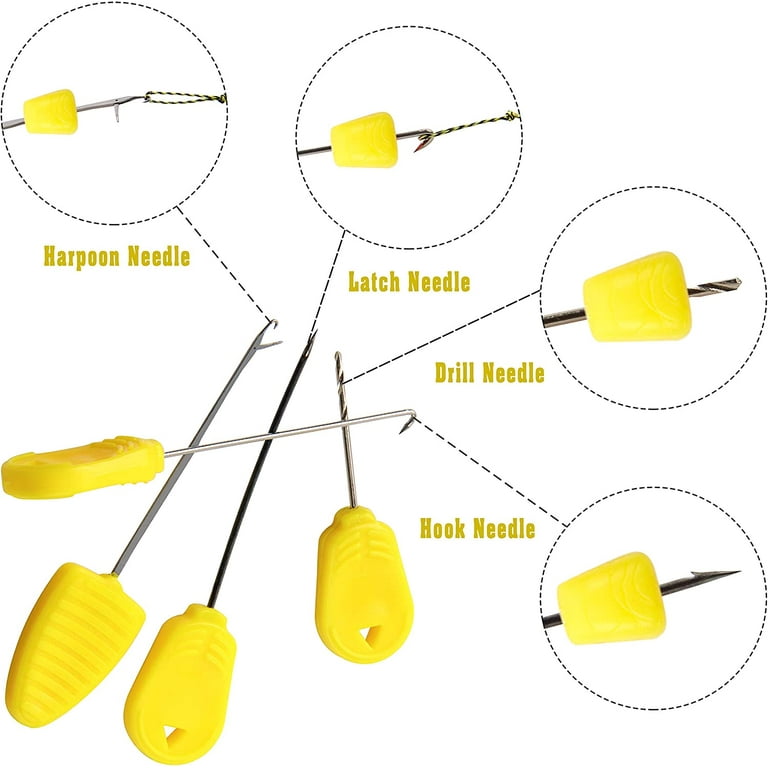 Carp Fishing Hair Rigs Boilie Kit – 45pcs Curved Barbed Carp Hook
