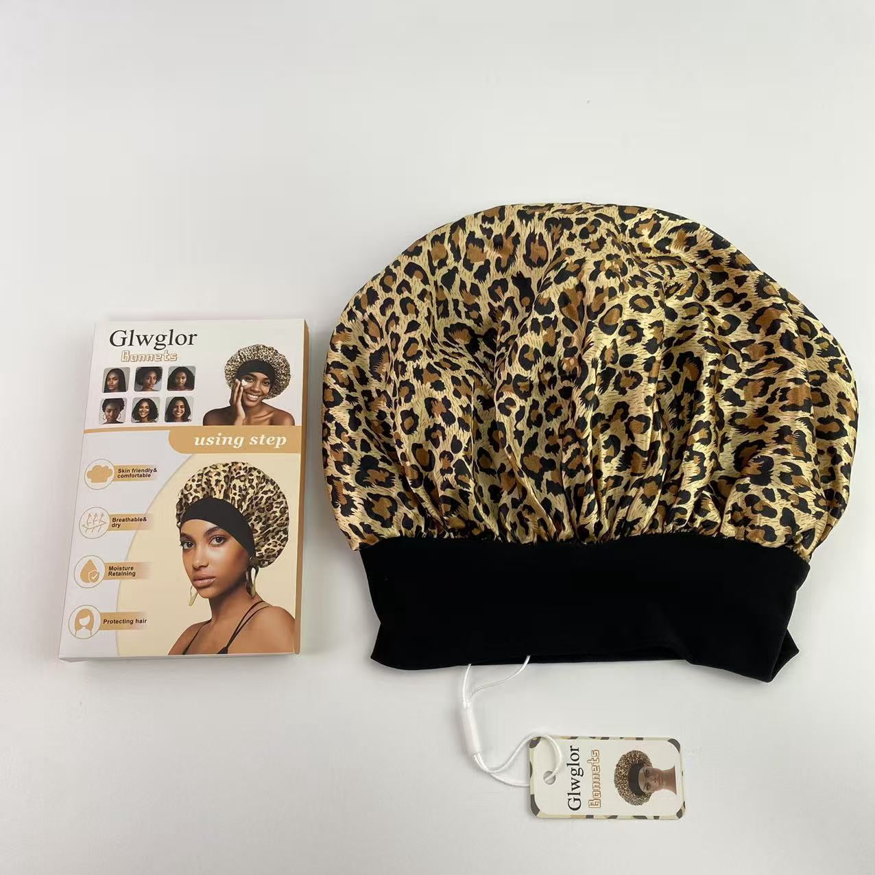 Glwglor Bonnets,Silk Bonnet for Men Women Hair Bonnet for Sleeping,High Elasticity Wide Soft Band Sleep Cap