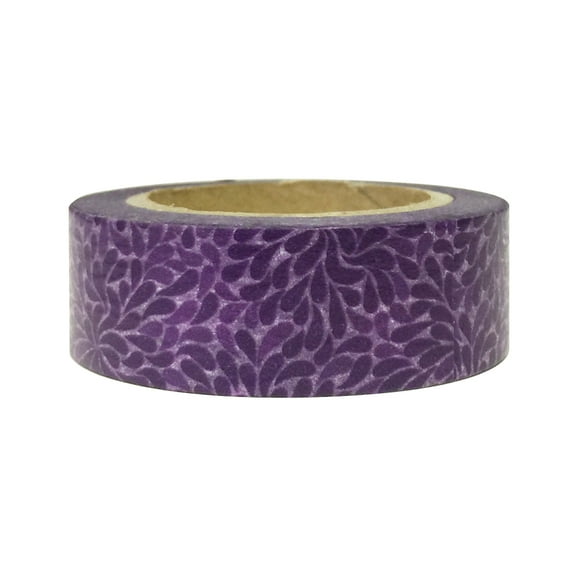 Wrapables® Colorful Patterns Washi Masking Tape, Purple Bloom
