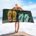 thumbnail image 2 of Tropical Ocean Palm Tree Beach Towel – Quick-Dry Microfiber Towel for Travel & Yoga, 2 of 6