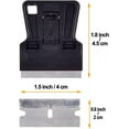thumbnail image 5 of 1.5inch Mini Metal Razor Scraper with 10 Carbon Razor Blades, Putty Knife Set Removing Glue, Stain, Vinyl, Labels, Stickers, Decals, Pack of 2, 5 of 5
