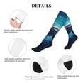 thumbnail image 5 of Picia Ice Blue Ocean Cute Dolphin Printed Sports Compression Socks - 15-20mmHg Graduated Compression, High-Performance Soft and Breathable Socks for Men and Women, 5 of 5