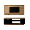 thumbnail image 2 of Mesa para Televisión Mobi Muebles Modelo Cianita Color Oak-Negro, 2 of 4