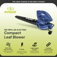 thumbnail image 2 of Sun Joe 6-Amp 155 mph Corded Electric Handheld Leaf Blower, Light-Duty Lawn Tool, Blue, 2 of 10