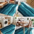 thumbnail image 6 of Area Rug 48×72in, Summer Gradient Blue Ocean Wave Floor Carpet Living Room Rug, Abstract Water Ripple Non-Slip Welcome Mat Indoor Rugs for Bedroom Dining Room, 6 of 9