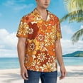 thumbnail image 5 of Easygdp Hippie Flower Men's Hawaiian Shirts Print Lapel Short Sleeve for Beach, vacation, party, casual occasions - Small, 5 of 9