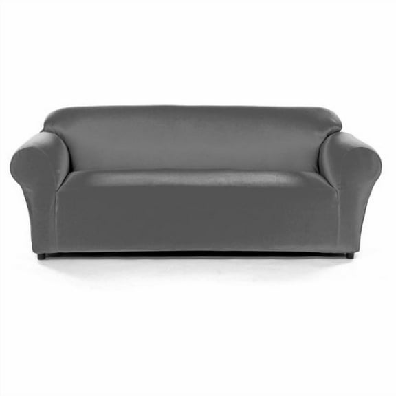 Classic Slip Covers Stretch Waffle One Piece Washable Sofa Slipcover Brown