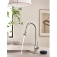 thumbnail image 2 of Moen Sarai 87836EVSRS Smart Faucet Spot Resist Stainless 1-Handle Deck-Mount Pull-Down Voice Activated Kitchen Faucet, 2 of 5