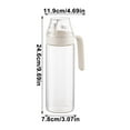 thumbnail image 3 of Glass Oil Dispenser Bottle with Automatic Lid & Leak-Proof Seal for Effortless Pouring and Mess-Free Cooking, Ideal for Kitchen Countertop Organization(Clear),Ccwuwei, 3 of 8