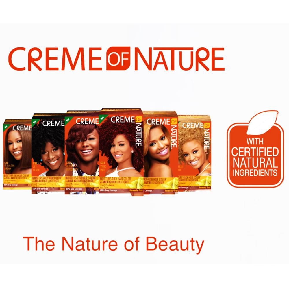 Crème de la nature Moisture Rich Hair Color With Shea Butter - Jet Black C10 c10 noir de jais