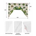 thumbnail image 5 of St Patrick's Day Swag Valances for Windows, Small Curtains Drapes, Green Shamrock Leaf Gold Coin Retro Beige Kitchen Window Curtains Over Sink Window Treatment Valance for Bedroom/Bathroom 56"x36", 5 of 5