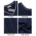 thumbnail image 6 of COOFANDY Men's V Neck Pullover Sweater Sleeveless Slim Fit Casual Knitted Sweater Vest, 6 of 7