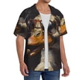 thumbnail image 2 of Fotbe Modern Funny Duck Camisa Estampada de Manga Corta para Hombre, Casual de Verano, Estilo Playero, Sin Arrugas-Large, 2 of 5
