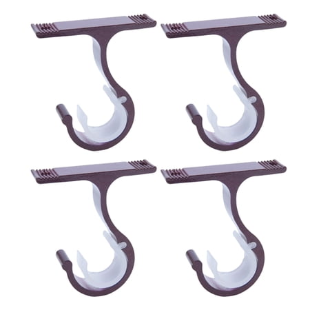 Pack Of 4 Curtain Rod Brackets Aluminum Alloy Poles Fixation Holder for 23mm Poles