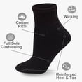thumbnail image 2 of Goyoma 6 Pairs Ankle Cotton Athletic Socks Comfortable wicking Crew Socks for Women and Men, 100% Cotton,Color:Black,Uniform Size, 2 of 5