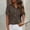 Brown, variant on Olyvenn Womens Short Sleeve Cotton Linen Button Down Up Shirt Collared V Neck Tops Shirts Blouses Dress for Women Western Wear White XXL