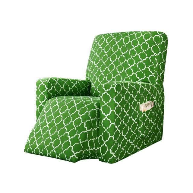 Housse de Fauteuil Inclinable en Sergé Imprimé. Housse de Fauteuil Inclinable Extensible en une Seule Pièce. Housse de Fauteuil Inclinable Sans Bretelles pour Salon