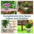 thumbnail image 5 of Sunnydaze Studio 18.5" x 18.5" x 15" Round Seafoam Ceramic Outdoor Planter, 5 of 13