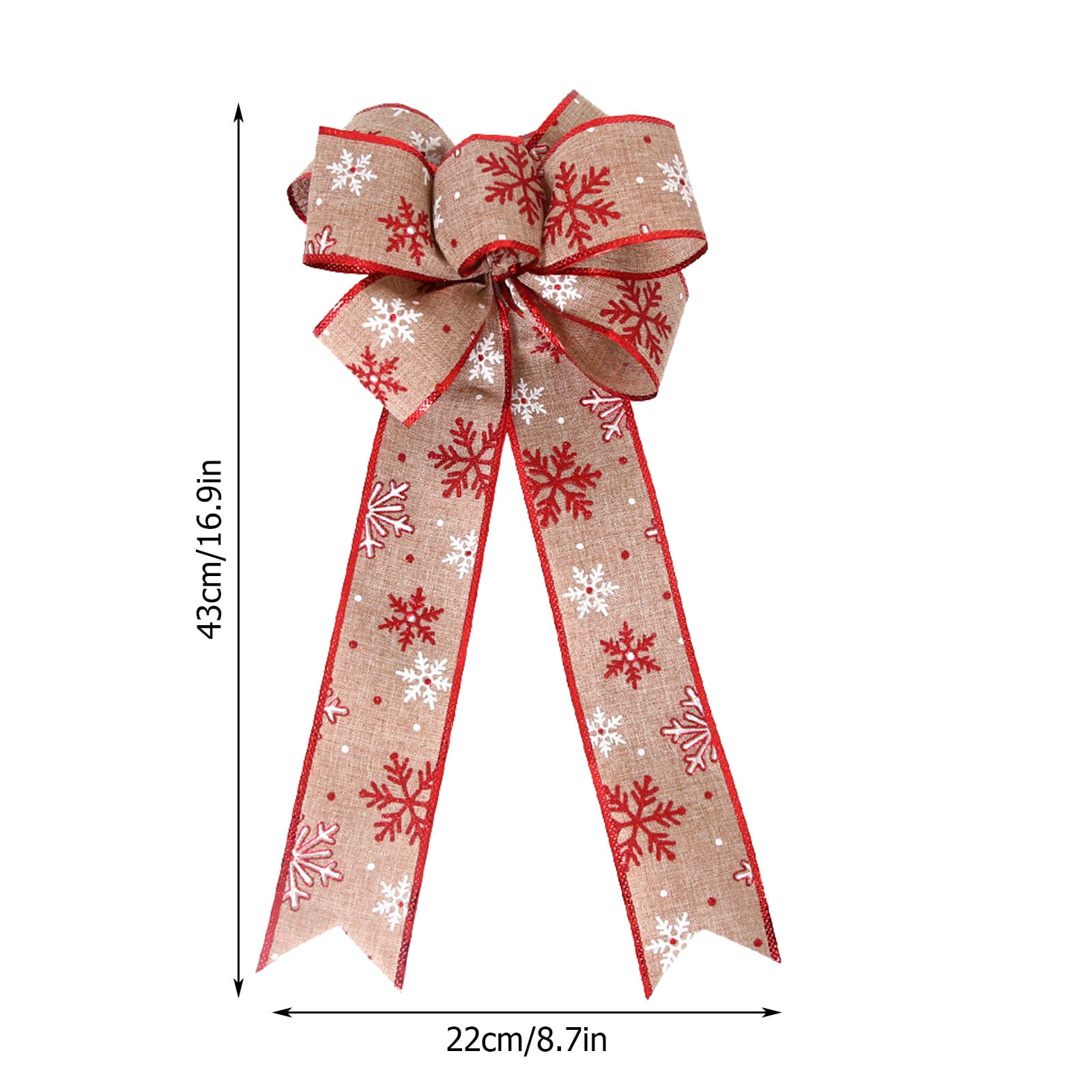 Hying Grands Nœuds De Noël Pour Couronne De Noël, Couronne De Noël, Nœud à Paillettes En Velours Doré Et Rouge Pour Porte D'entrée, Nouvel An, Décoration De Fête De Noël