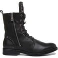 thumbnail image 2 of Replay Kennedale Women's Leather Lace Up Mid Calf Boot With Side Zip In Black Size 7.5, 2 of 6