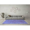 thumbnail image 3 of Ahgly Company Indoor Square Oriental Blue Industrial Area Rugs, 5' Square, 3 of 4