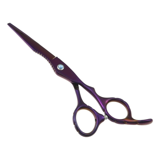 Unique Bargains Vocoste Professional Hair Cutting Shears 6.5 Inch Hair Scissors Stainless Steel Razor Edge Barber Scissors Purple