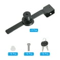 thumbnail image 3 of Uxcell Sliding Glass Cabinet Lock, 8Pcs Keyed Different Zinc Alloy Single Swing Showcase Lock No Drill Glass Door Lock, Black, 3 of 6