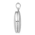 thumbnail image 2 of Auriga 925 Sterling Silver Rhodium-plated 20mm Scrolled Round Locket Pendant for Women(L- 28.5mm, W- 20.4mm), 2 of 6