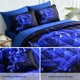 thumbnail image 5 of Juego de edredón WONGS BEDDING, color azul, tamaño king, 7 piezas, microfibra, 5 of 7