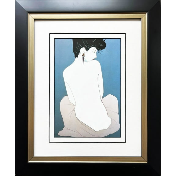 Patrick Nagel "Playboy 30th Anniversary" CUSTOM FRAMED Art Deco Print Generic
