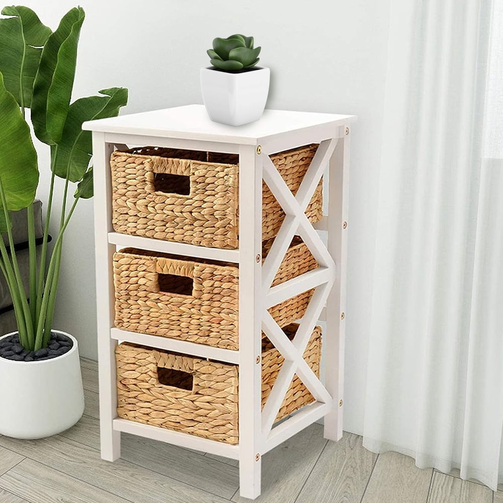 Nightstand with basket drawers online