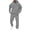 Grey, variant on Men's And Women's Autumn And Winter Fashion Casual Letter Printed Sports Long Sleeved Hoodie Set Suit with