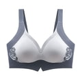thumbnail image 4 of Zshosam Bras for Women Plus Size Full Coverage Bra with Wide Strap for Heavy (Blue,XXL), 4 of 5