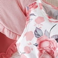 thumbnail image 4 of Girls Fall Floral Sleeveless Dress With Solid Color Cardigan Outfits Toddler Two Piece Clothes, 4 of 9