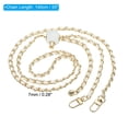 thumbnail image 2 of Uxcell 55 Inch Purse Chain Strap, Adjustable Handbag Chains Shoulder CrossBody Replacement for Bags, White/Light Gold, 2 of 6