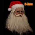 thumbnail image 3 of Máscara de abuela Cubierta de cabeza de anciano Máscara de abuelo de Navidad Accesorios navideños Máscara de personaje de látex, 3 of 5