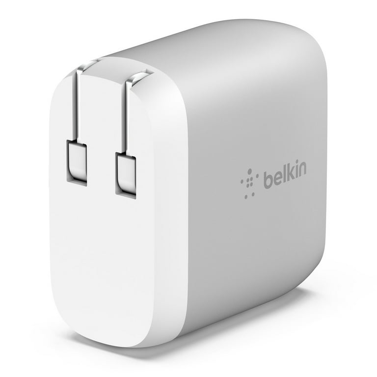 Belkin 24W Dual Port USB Wall Charger with USB-C Cable for iPad, iPad Pro,  Samsung and Google Pixel - WCE001DQ1MWH - USB Hubs 