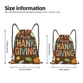 thumbnail image 2 of Xecao Happy Thanksgiving With Gnome Pattern Sports Drawstring Backpack - String Swim Gym Bag with Wet Proof Pocket for Women&Men-Small, 2 of 6