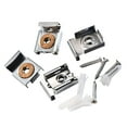 thumbnail image 2 of 4pcs Mirror Hanger Clips Set Unframed Mirror Mount Clips with Plugs and Screws (Silver), 2 of 6