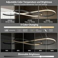 thumbnail image 4 of 39inch Modern LED Pendant Light, Infinity Design Hanging Ceiling Fixture, Adjustable Height, Dimmable for Living Room, Dining Room, Bedroom, Black Finish, 4 of 8