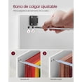 thumbnail image 4 of VASAGLE UOFC055W14 - Archivador de 3 cajones con Cerradura, Soporte para Impresora, Organizador de archivadores de Oficina, para Archivos A4 y tamaño Carta, Blanco Nube, 4 of 5