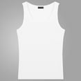 thumbnail image 4 of Telankuip See Through Sleeveless Knit Tank Tops for Men Casual Lightweight Breathable Workout Outdoor T Shirts Soft Comfy Solid Color Gym Muscle Tee 0-White XL, 4 of 8