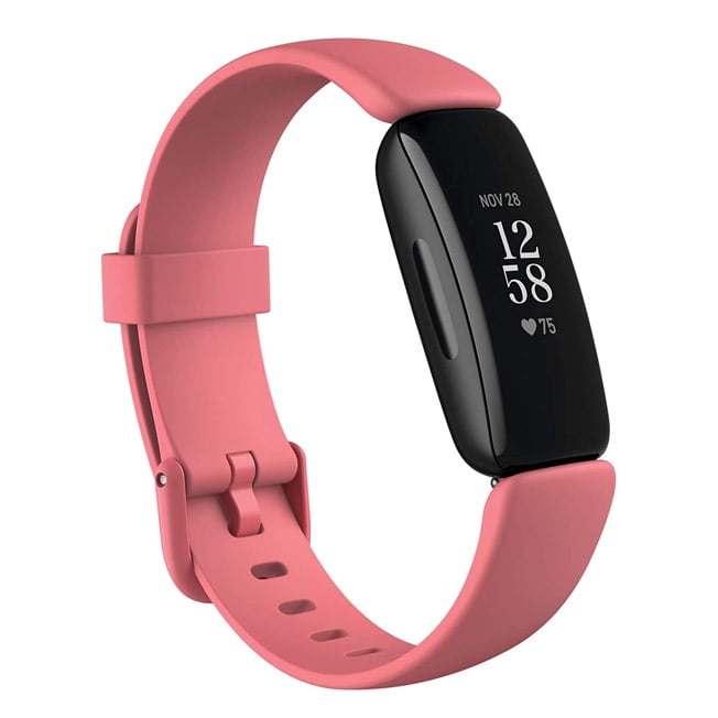 Black/Black 24/7 Heart Rate Fitbit Inspire 2 Health & Fitness Tracker with a Free 1-Year Fitbit Premium Trial S & L Bands Included One Size 