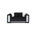 thumbnail image 4 of Acme Trislar Loveseat w/4 Pillows & Mirror Trim - Black Velvet, 4 of 4