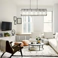 thumbnail image 5 of DingLiLighting 6 Light Black Metal Crystal Ceiling Light Modern Chandelier Hanging Light Fixture Adjustable for Living Room, Kitchen Island, Hallway, Bar, 5 of 8